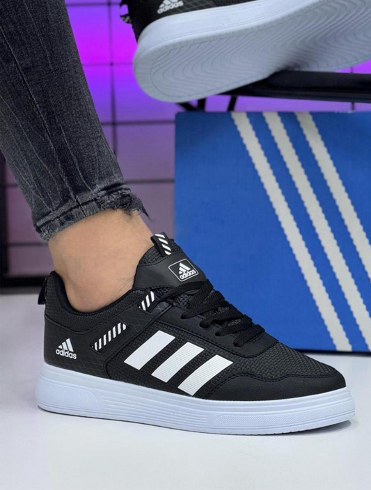 Adidasi A 08 - Negru Alb