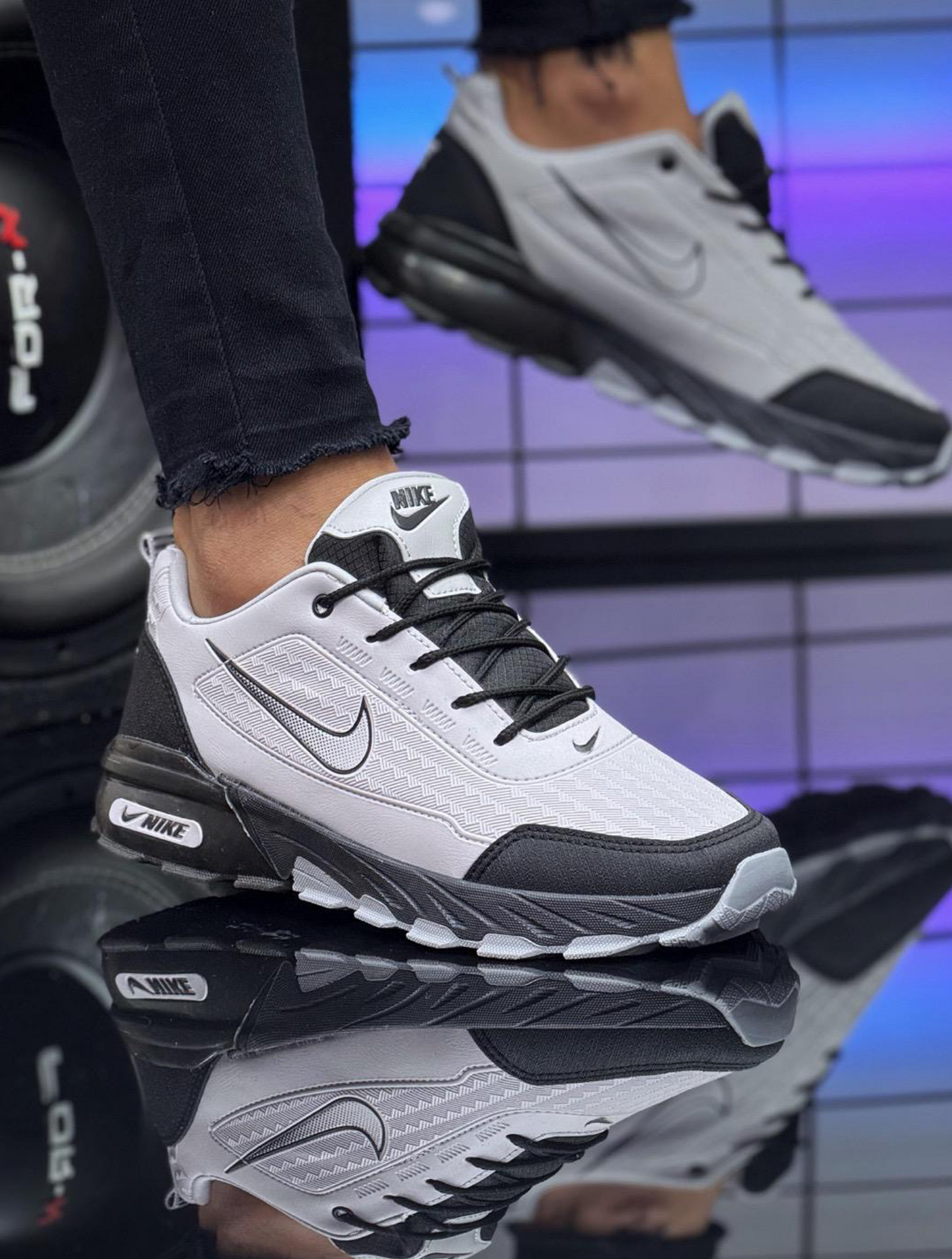 Adidasi NK 01 - Gri Negru